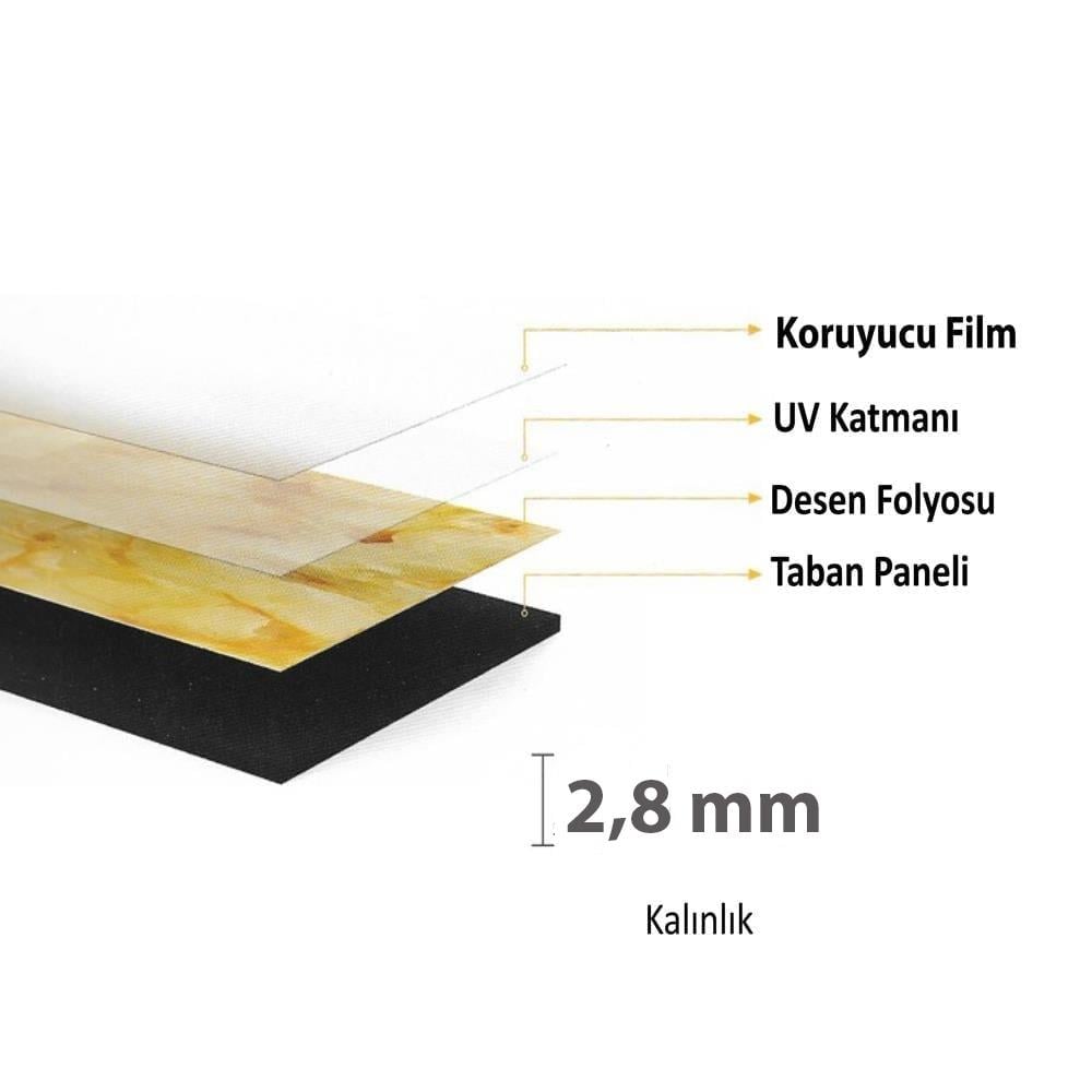 Black White Mermer Desenli Pvc Duvar Paneli 60*120cm