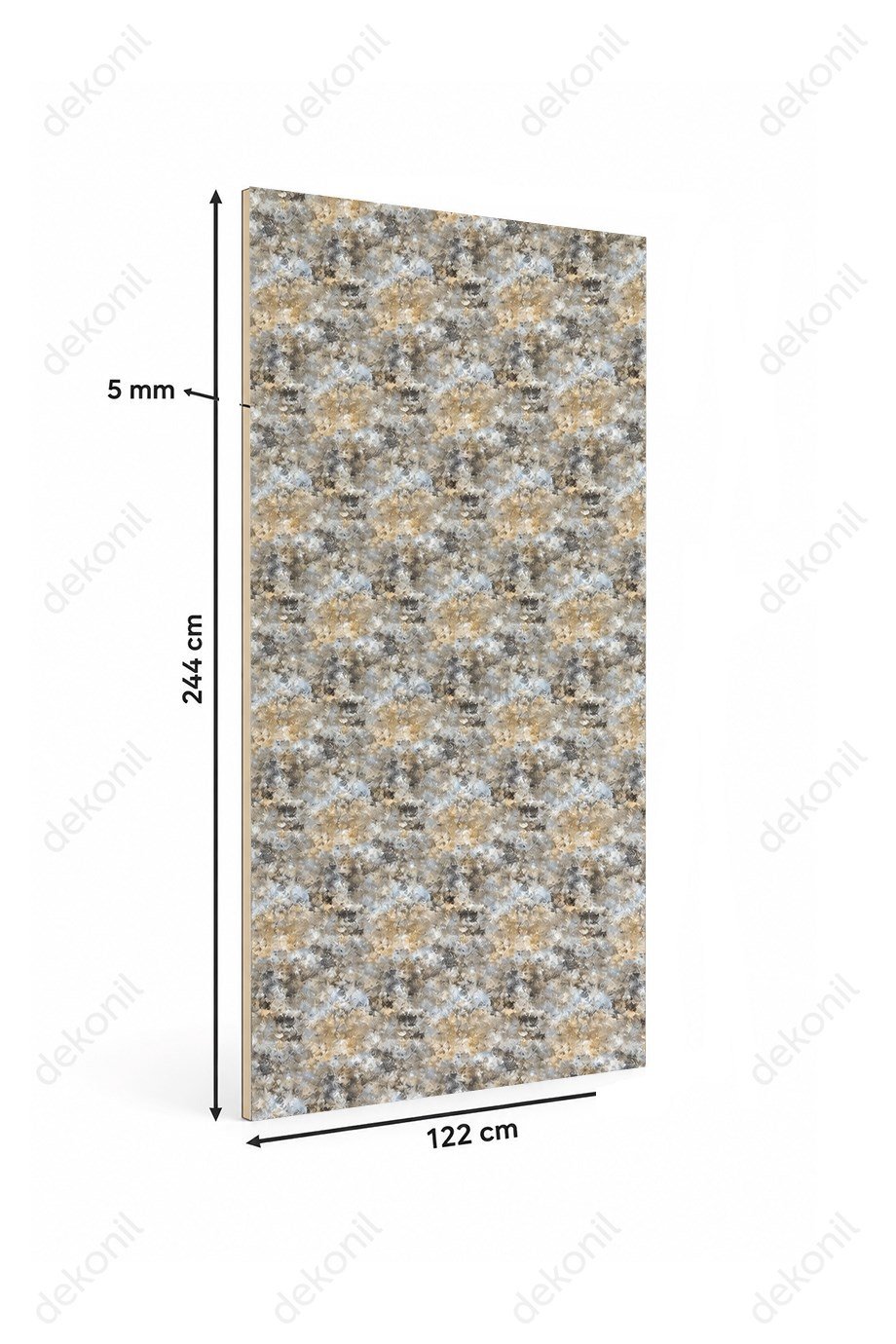 Bronz Eskitme Desenli Bambu Duvar Paneli 122*244 cm