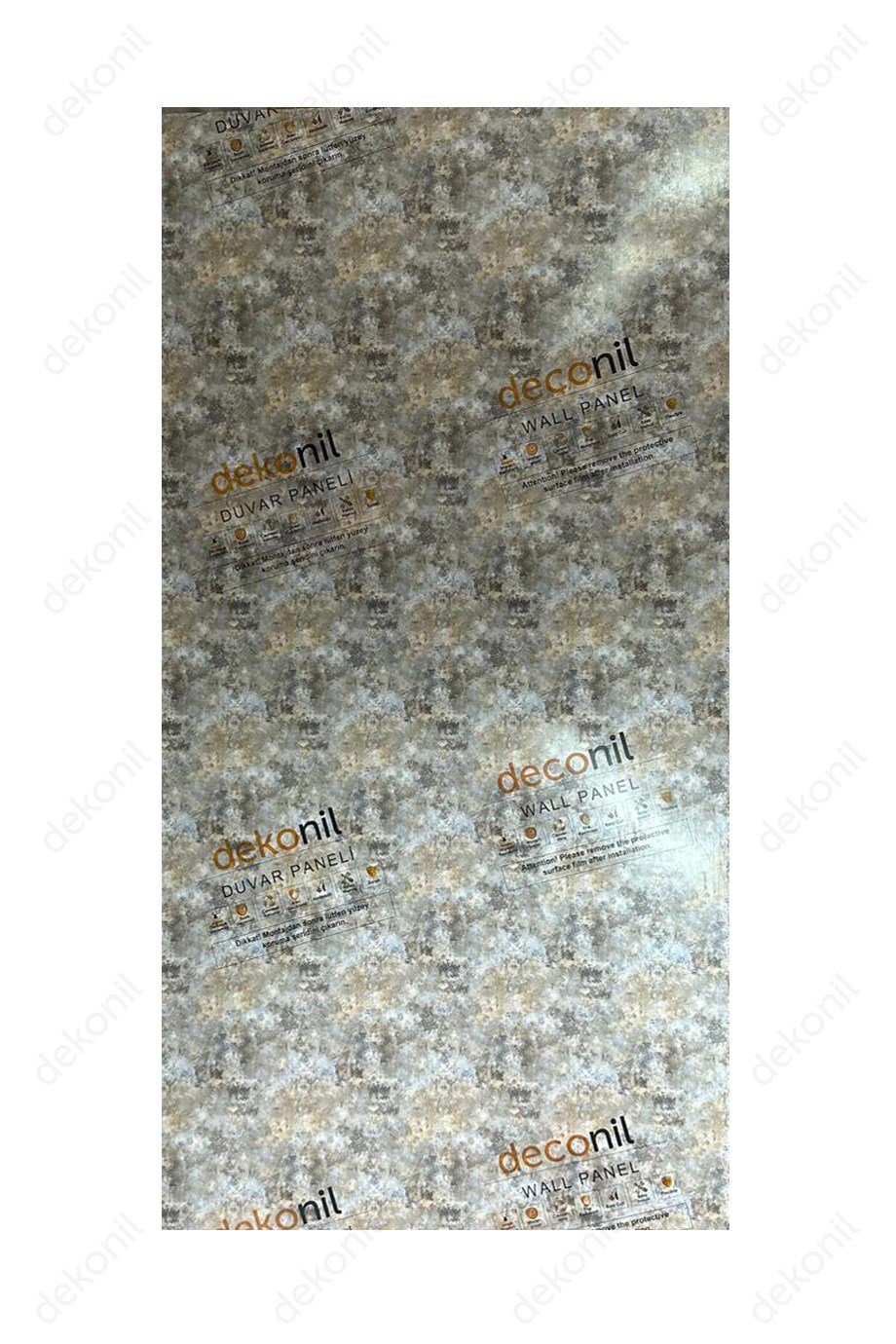 Bronz Eskitme Desenli Bambu Duvar Paneli 122*244 cm