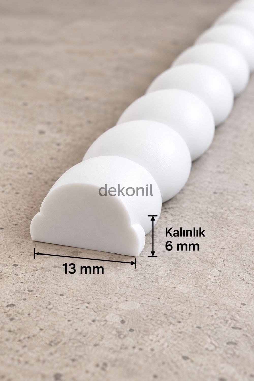 Burgu Boyanabilir Esnek Duvar Çıtası 1,3*100*0,6cm