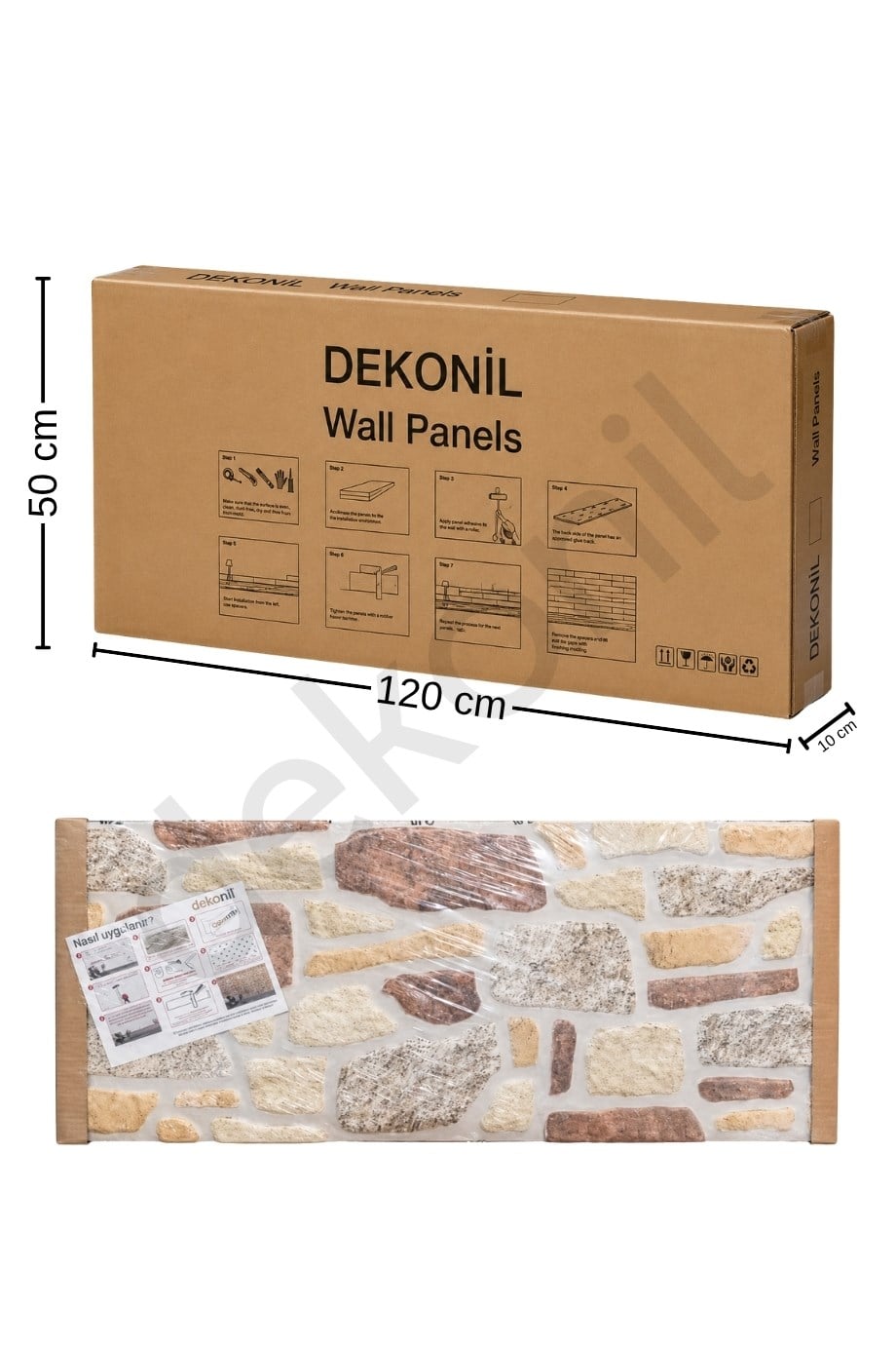 Doğal Taş EPS Duvar Paneli 50*120 cm