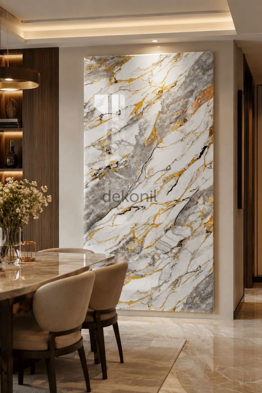 Calacatta Luxe Mermer Desenli PVC Duvar Paneli 122x244 cm