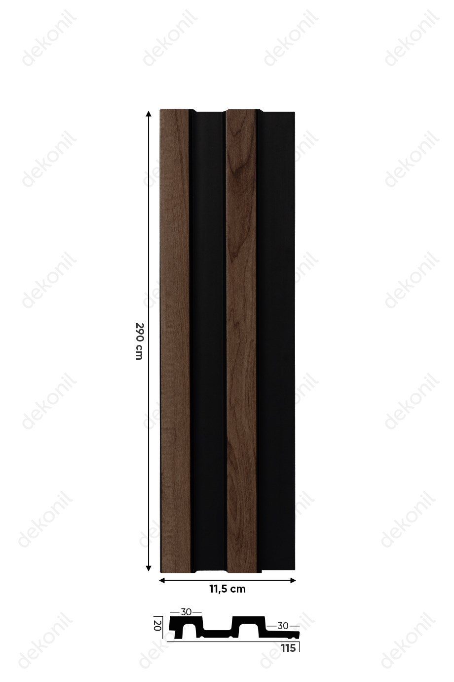 Pine Black Lambris 12cm