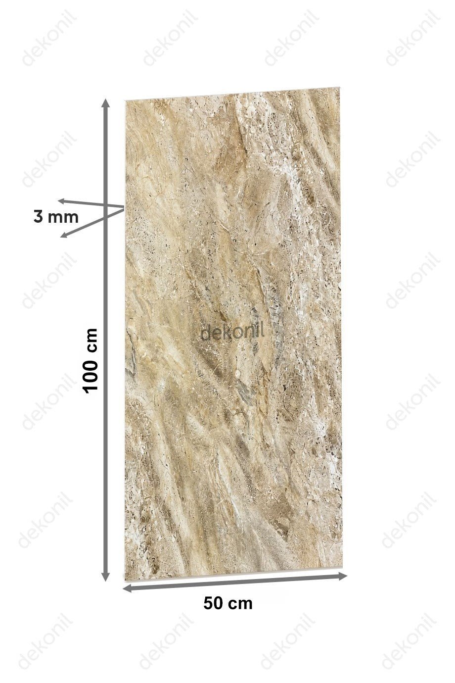 Caramel Mermer Desenli Flex Stone İnce Esnek Doğal Taş Panel 50*100 cm