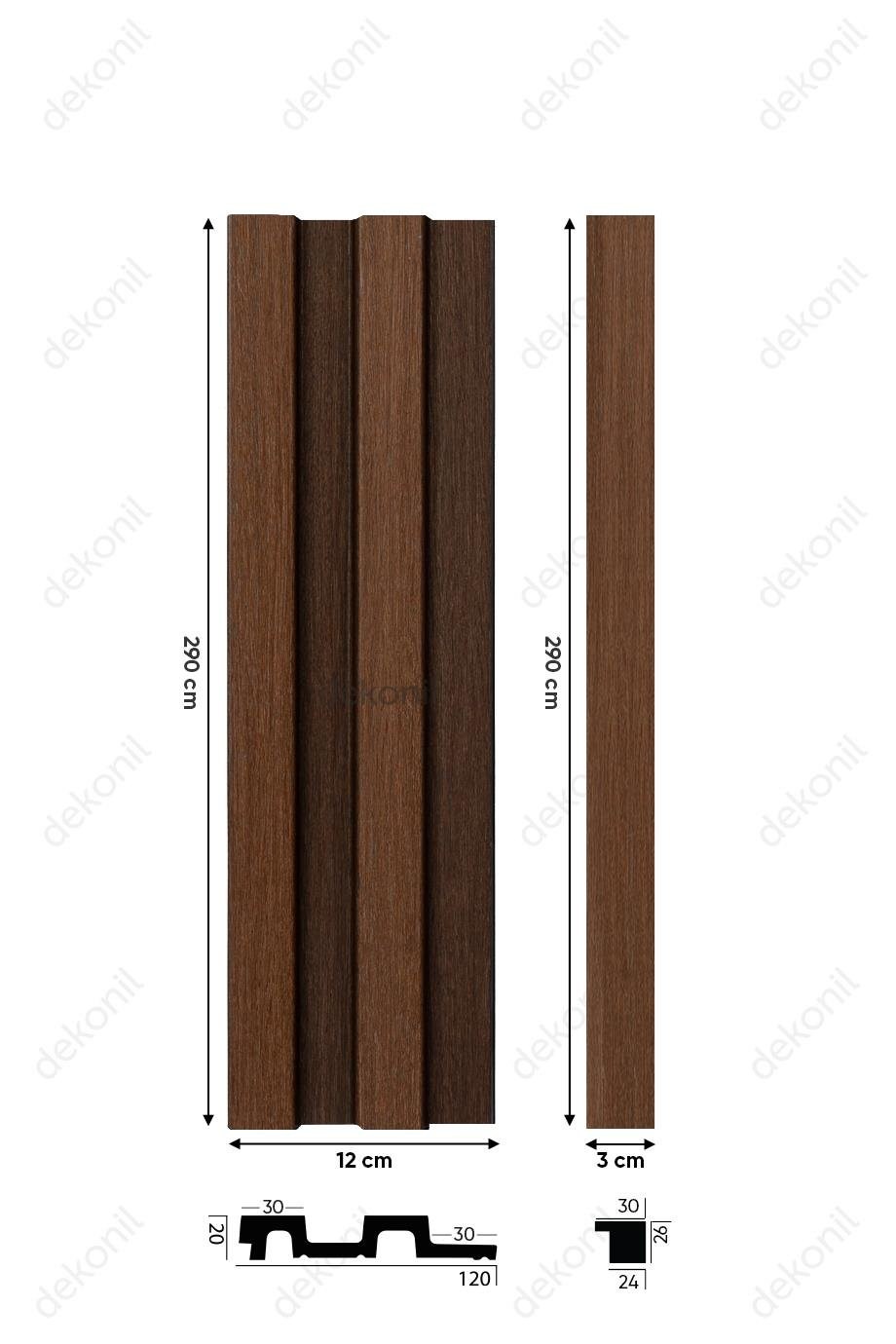 Ahşap Ceviz Duvar ve Tavan Lambri 12cm