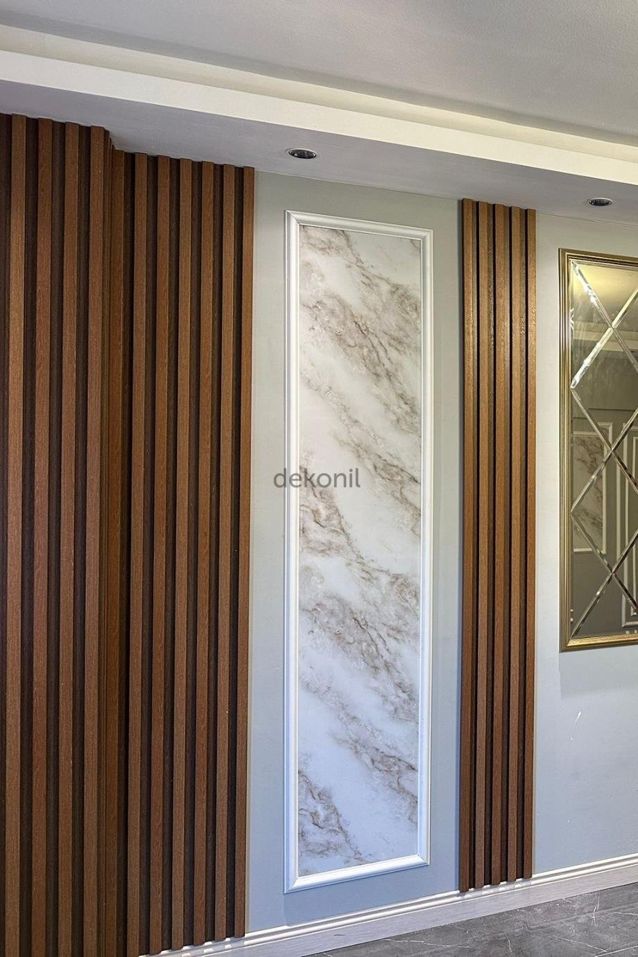 ألواح السقف والجدران من خشب الجوز والبلوط 12 سم