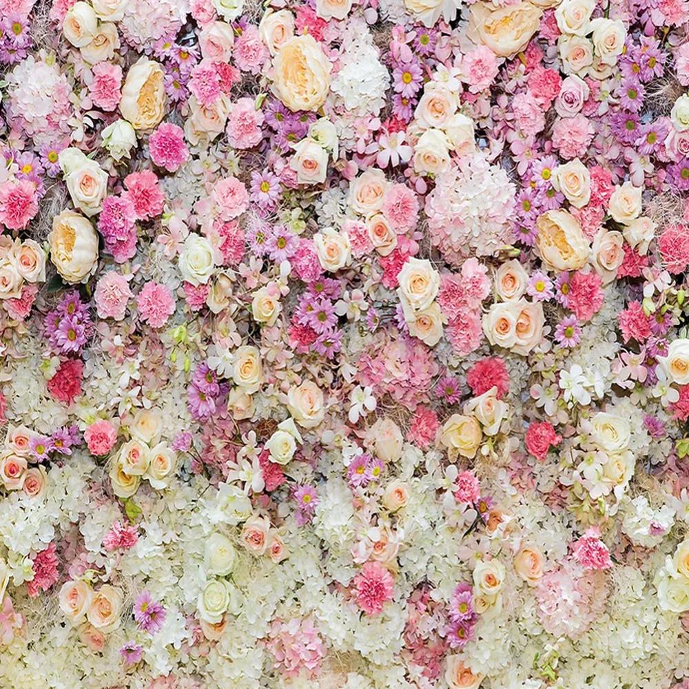 Çiçek Desenli Tekstil Tabanlı Kişiye Özel Baskı Duvar Kağıdı