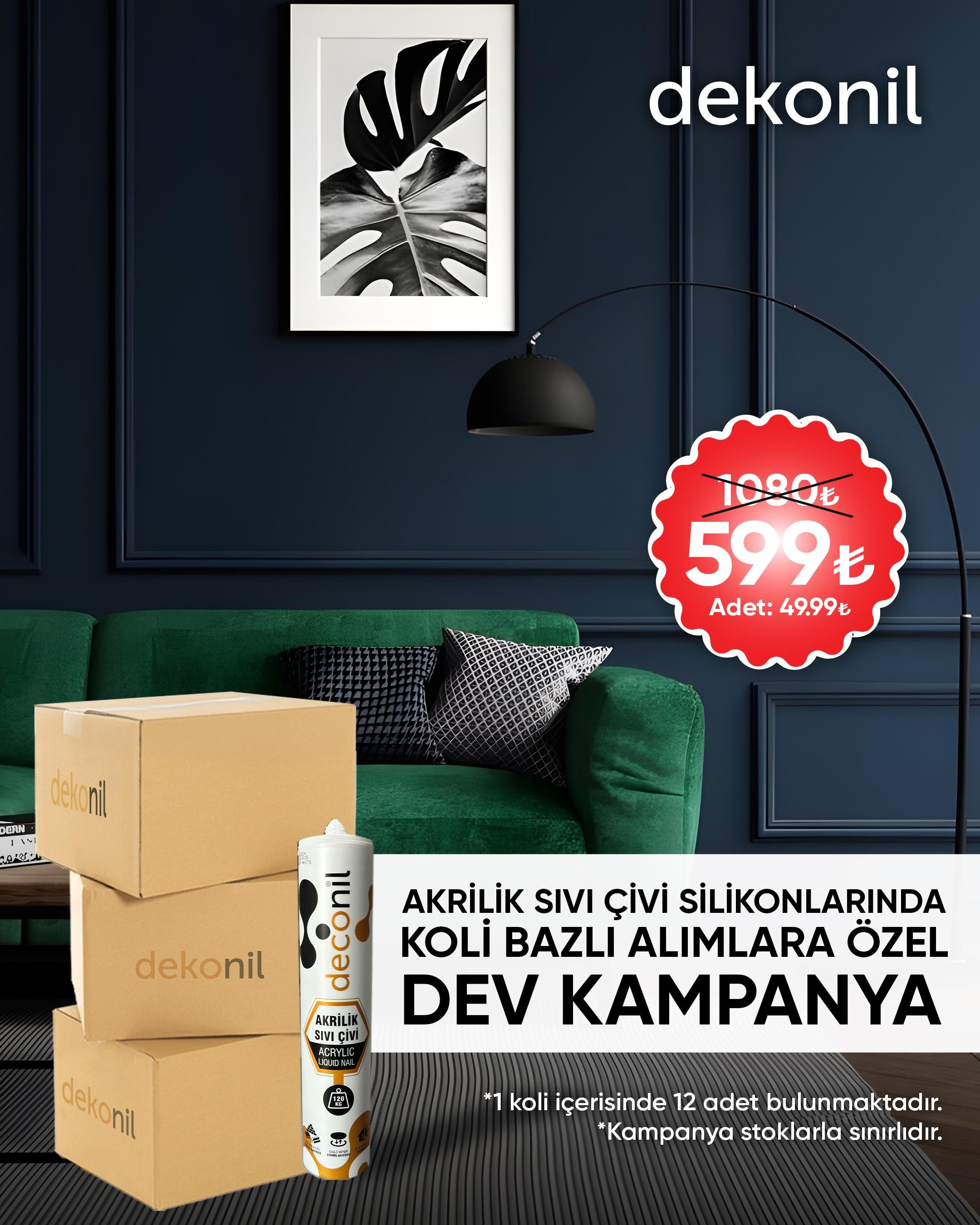 Deconil Akrilik Çivi Silikonu 280 ml (12 Adet)