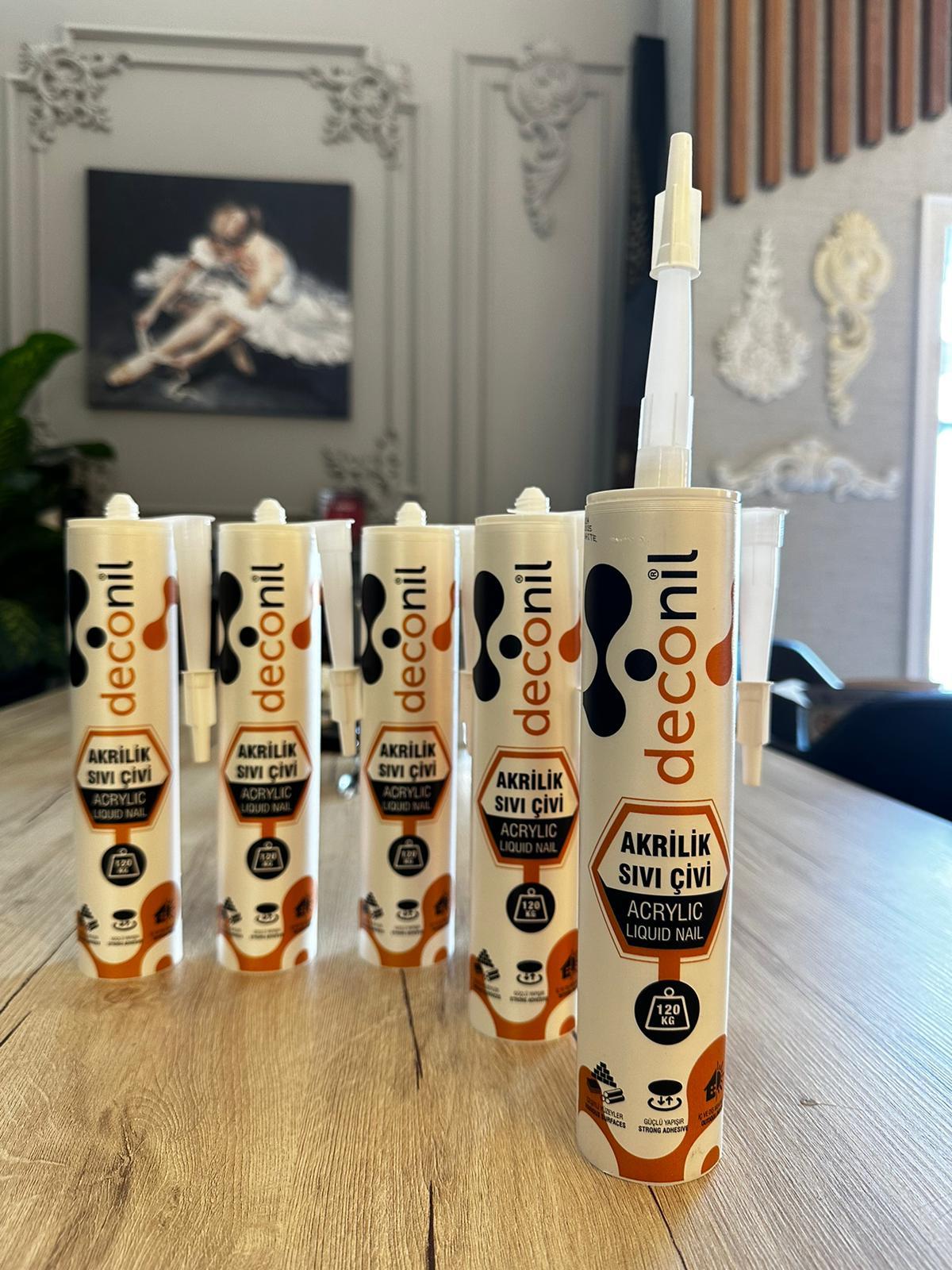 Deconil Akrilik Çivi Silikonu 280 ml (12 Adet)