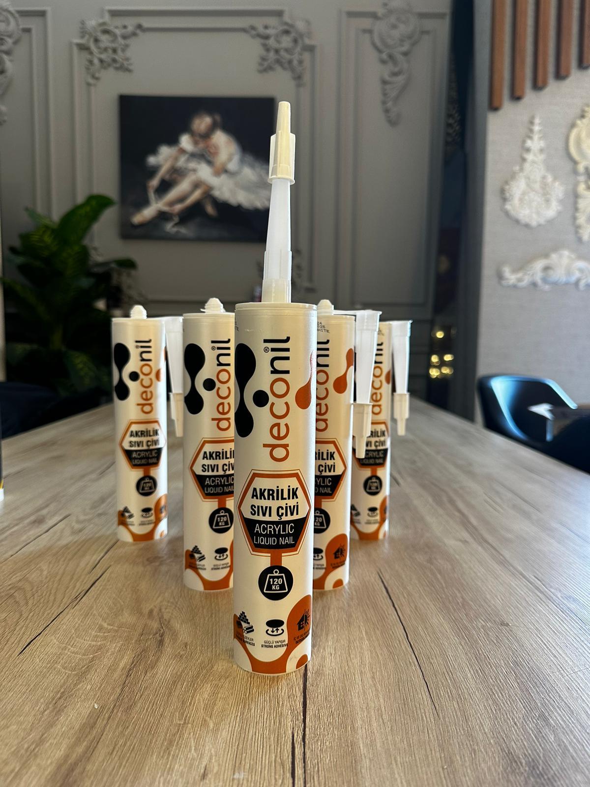 Deconil Akrilik Çivi Silikonu 280 ml (12 Adet)