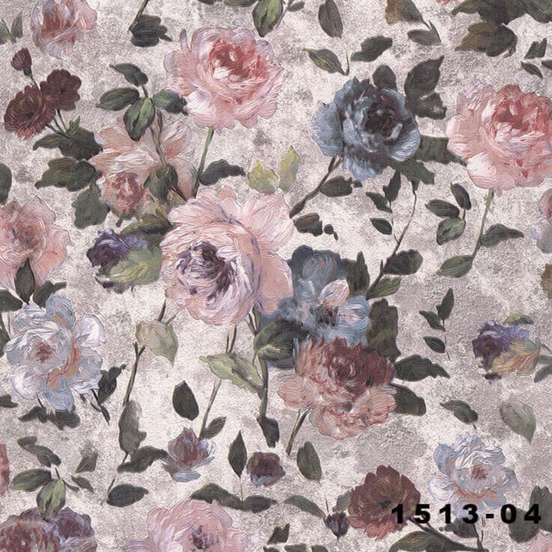 Decowall Orient Çiçek Desenli Duvar Kağıdı 1513-04