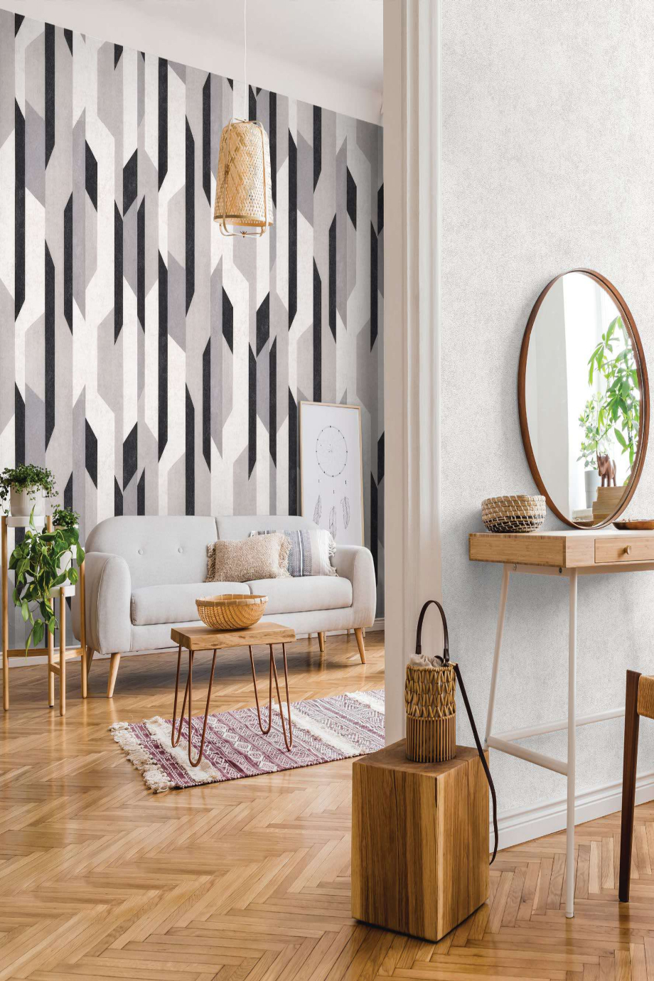 Decowall Rina Geometrik Desenli Duvar Kağıdı 707-03