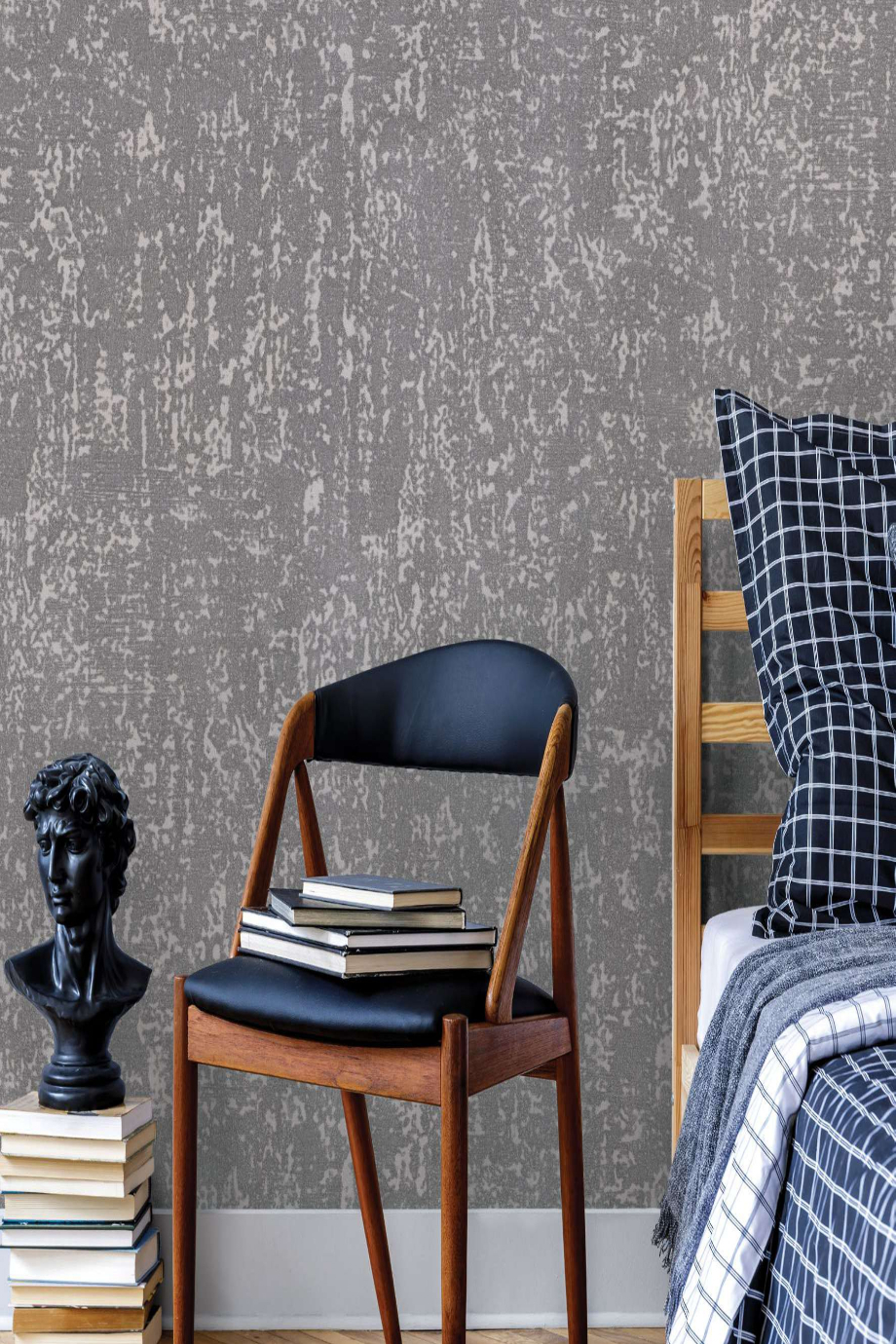 Decowall Rina Sıva Desenli Duvar Kağıdı 711-06