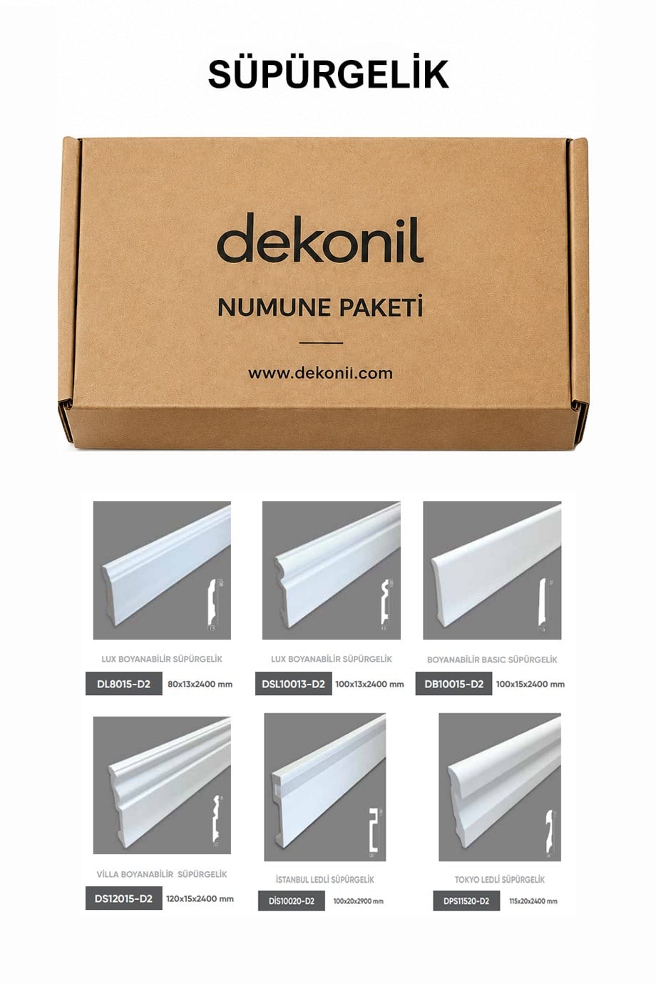 Dekonil Boyanabilir Profil Numune Paketi