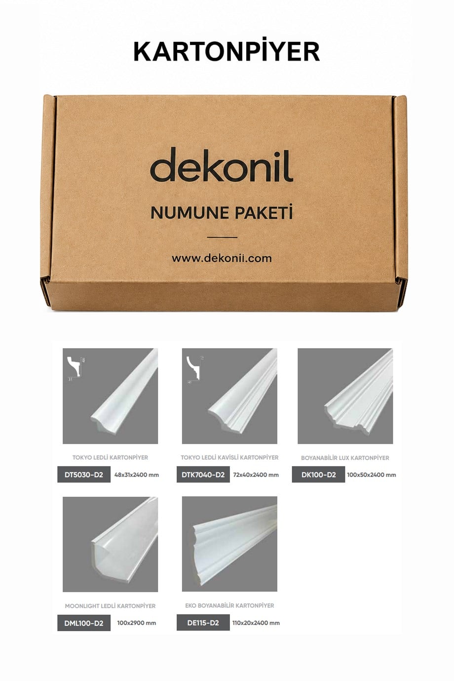 Dekonil Boyanabilir Profil Numune Paketi