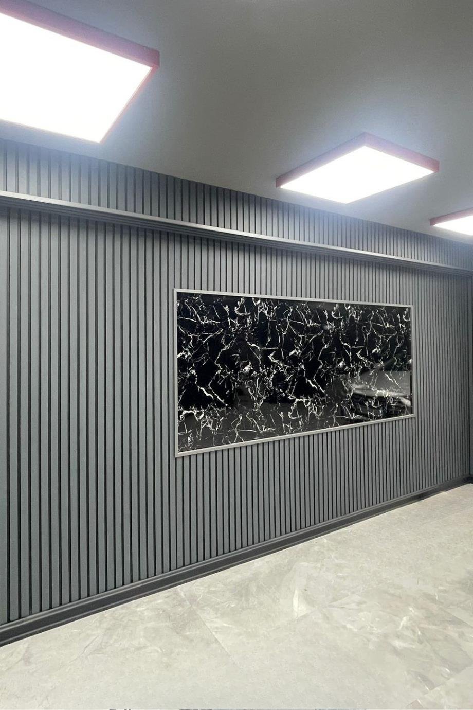 ألواح السقف والجدران ديكونيل باللون الأسود الفحمي 21 سم