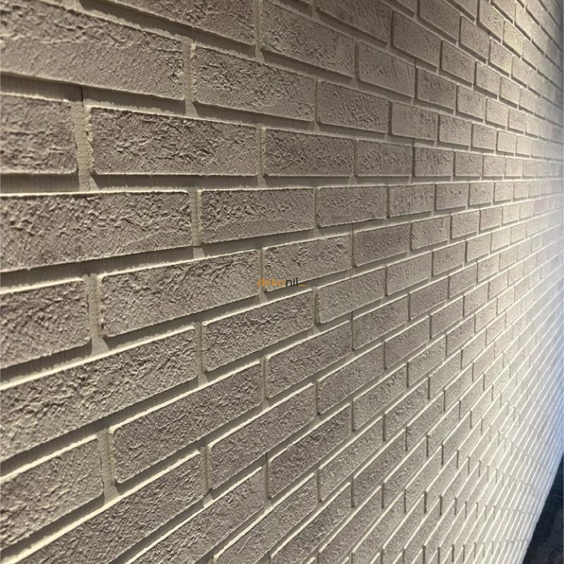 Dekonil Tuğla Duvar Paneli Beyaz Gri 25*77 cm