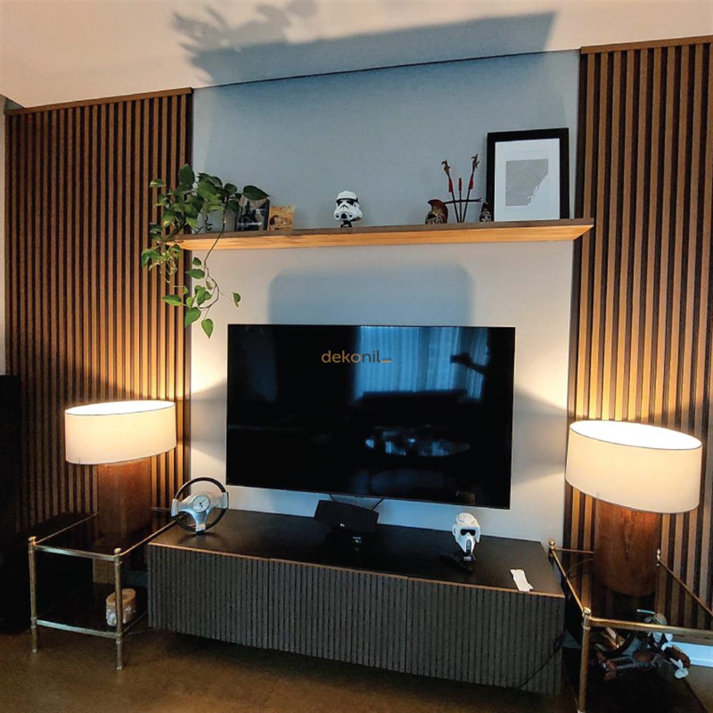 بديل الخشب خشبي اسود لاسقف والجدران 12سم