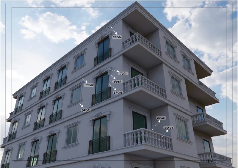 Dekoratif Poliüretan Badastrol 17*75cm