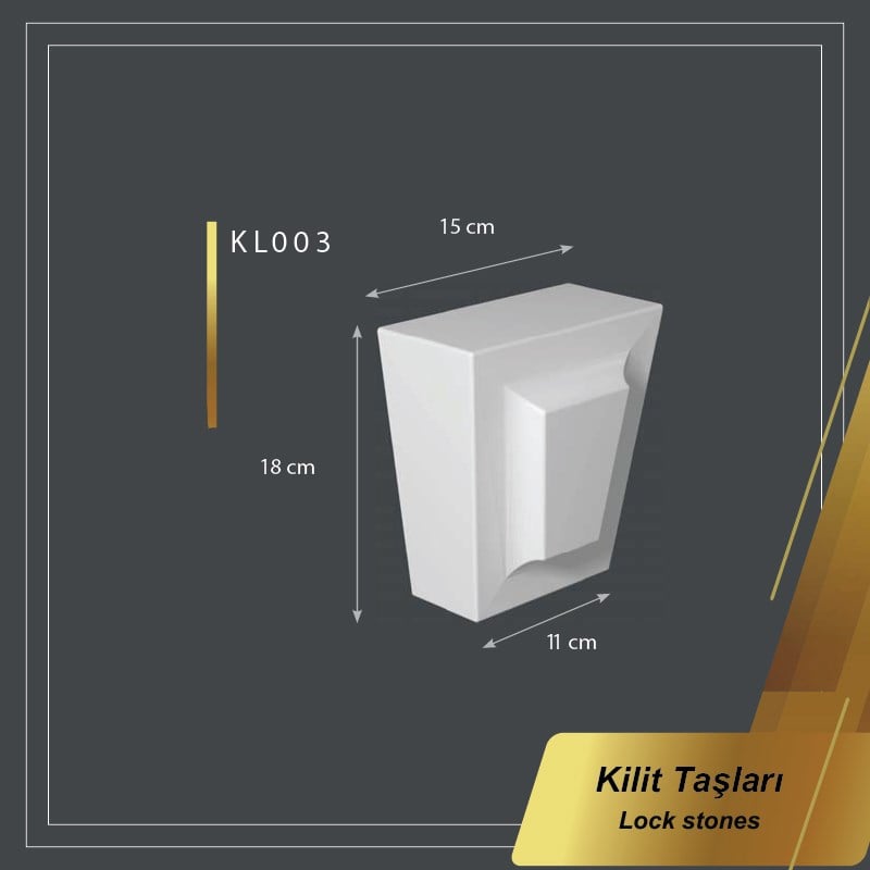 Dekoratif Poliüretan Kilit Taşı 15*18cm