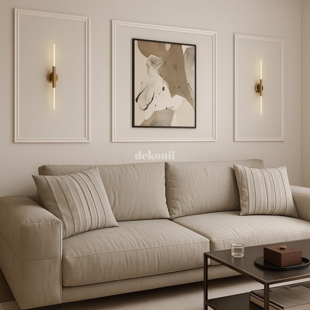 Destan 4 cm Boyanabilir Hazır Kesilmiş Duvar Çıtası Paketi 3'lü (Silikon Hediyeli) (120*70 cm)