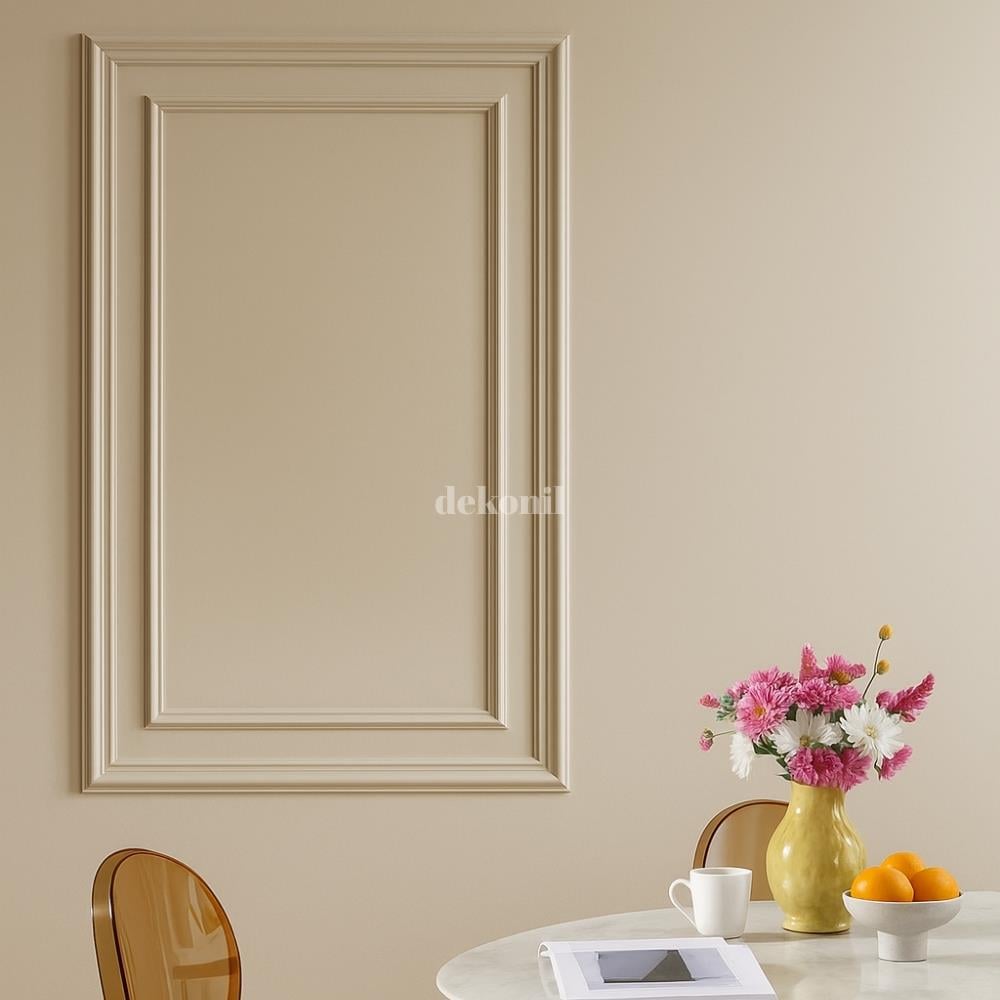 Destan 4cm and 2.5 Paintable Ready-Cut Wall Molding Package 120*70 cm