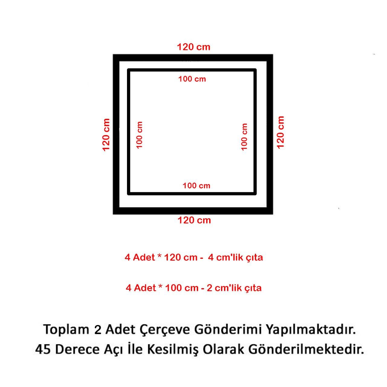 Destan 4cm ve 2,5 Boyanabilir Hazır Kesilmiş Duvar Çıtası Paketi 120 cm