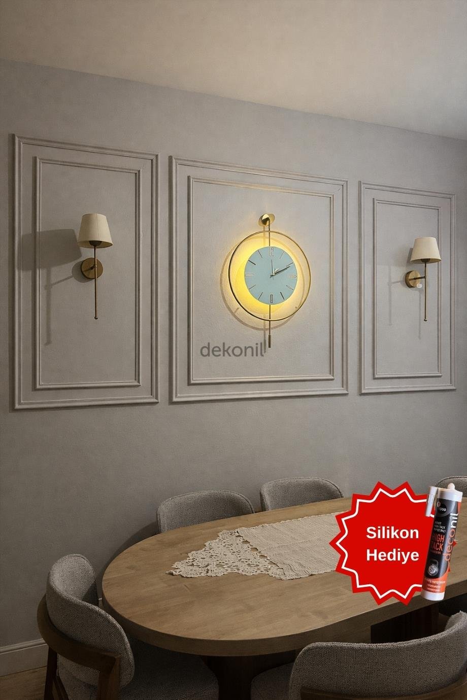 Destan 4cm ve 2,5 cm Boyanabilir Hazır Kesilmiş Duvar Çıtası Paketi 3'lü (120cm*70cm)