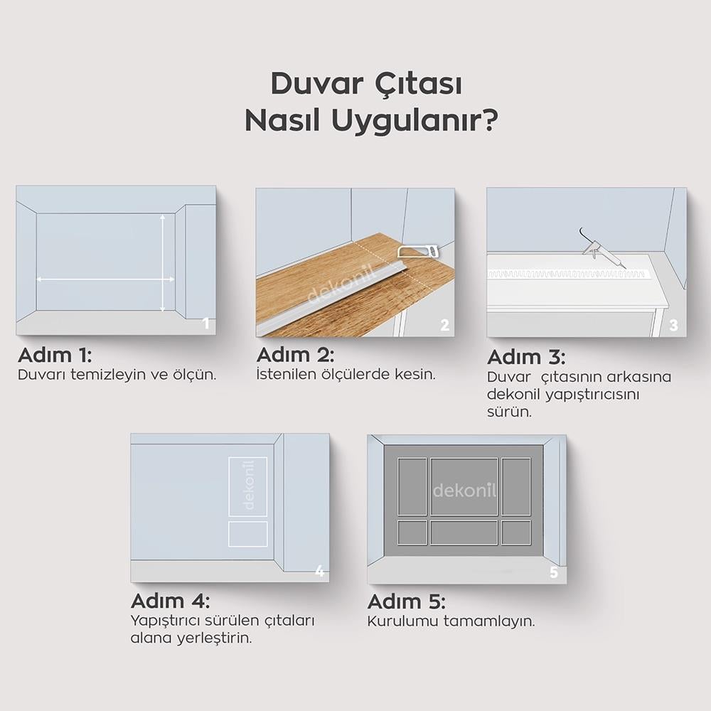 Destan Paintable Wall Moulding Lath 2cm