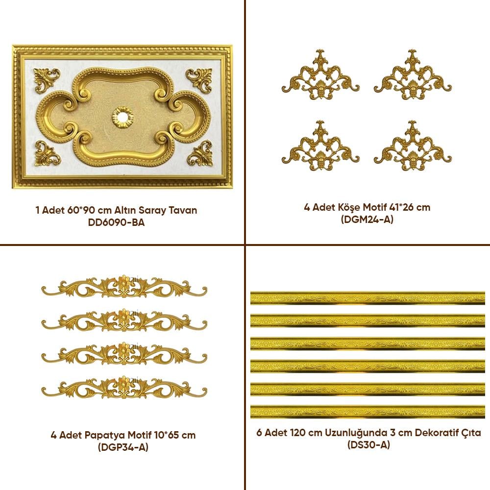 Dikdörtgen Saray Tavan Standart Paketi 60-90cm (3*2 m²)