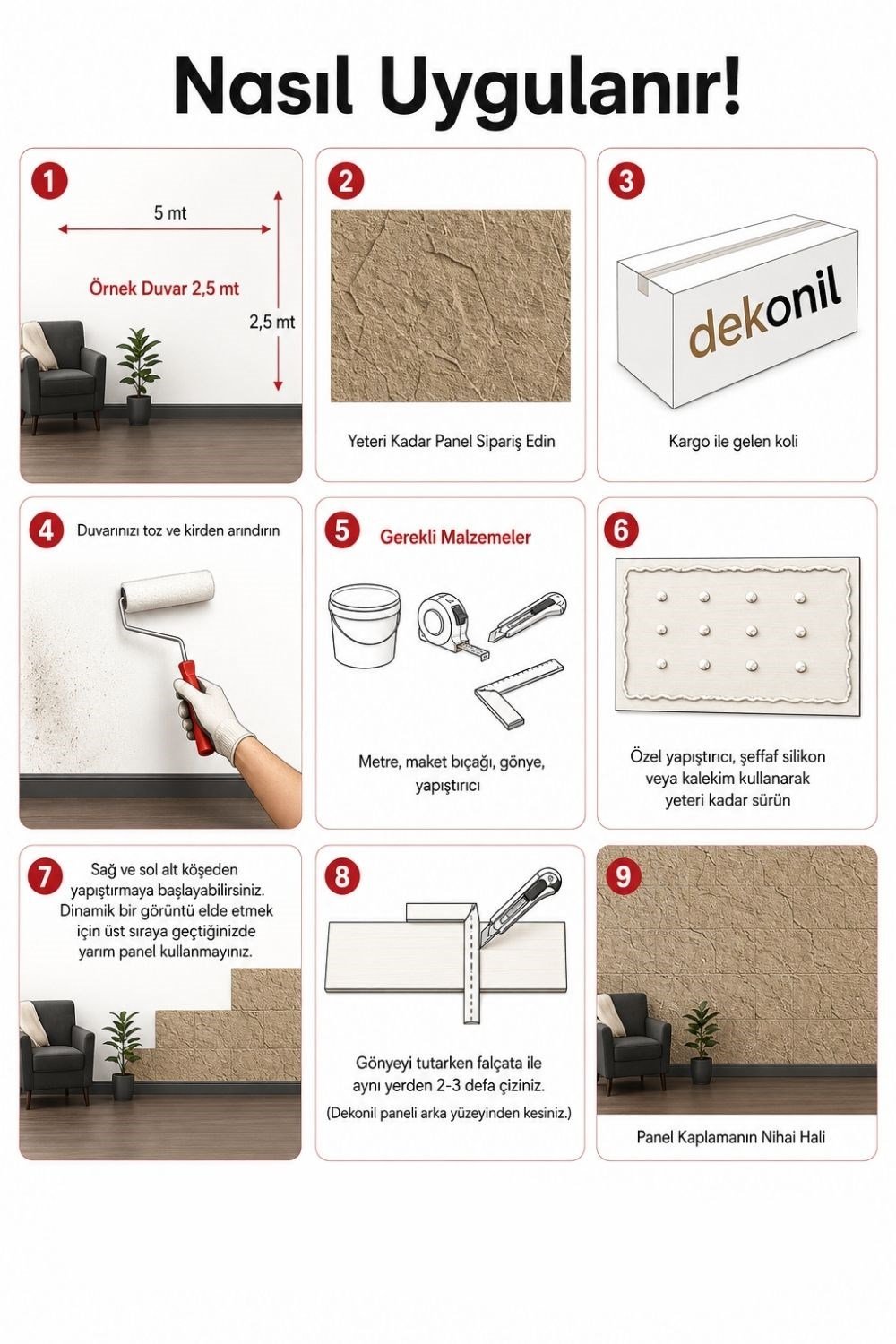Doğaltaş Görünümlü 3D Poliüretan Kaya Paneli 60*120*1,6 cm