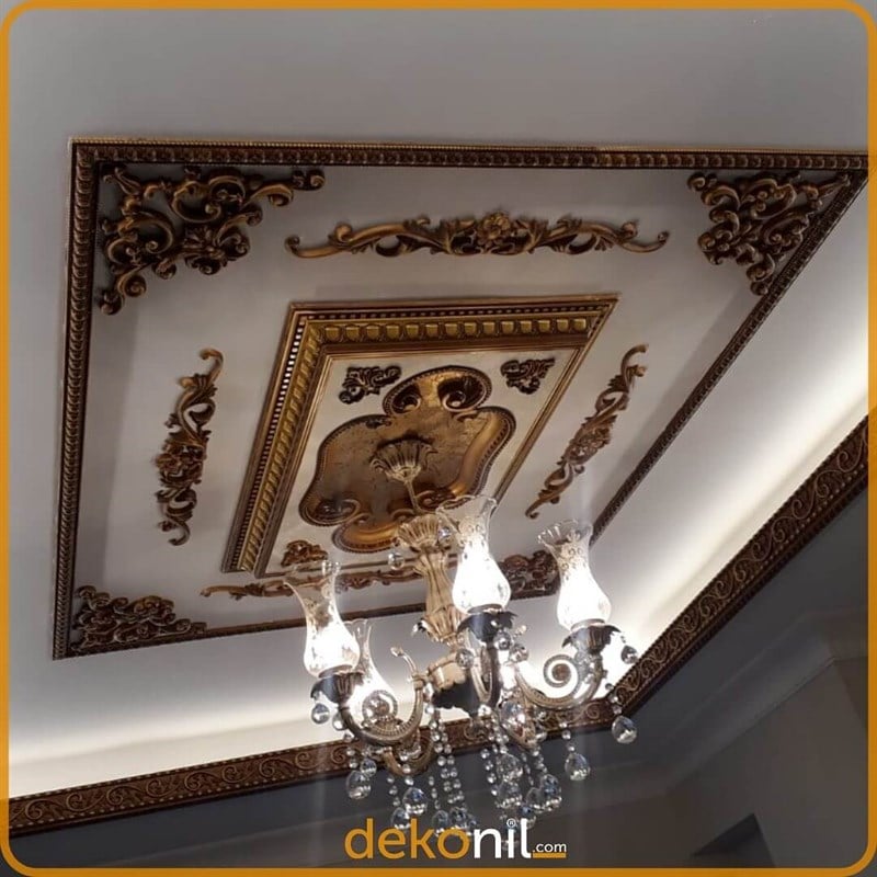 Eskitme Dikdörtgen Saray Tavan 60*90 cm l Dekonil Saray Tavan