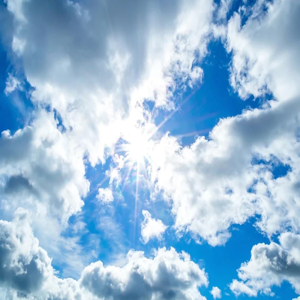 Gökyüzü Desenli Tekstil Tabanlı Kişiye Özel Baskı Duvar Kağıdı