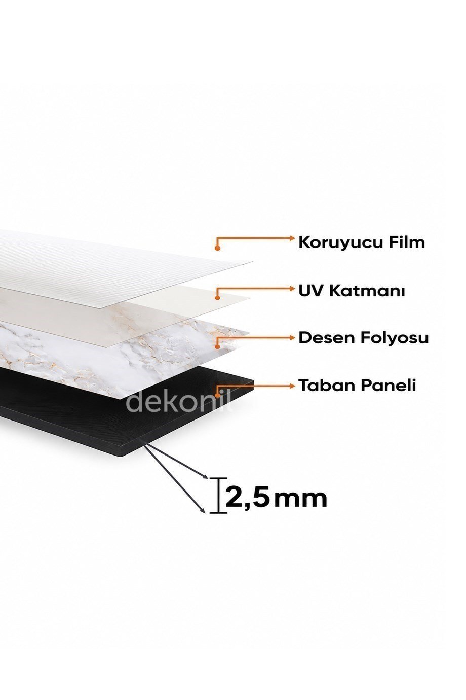 Gold Storm Mermer Desenli PVC Duvar Paneli 122x244 cm