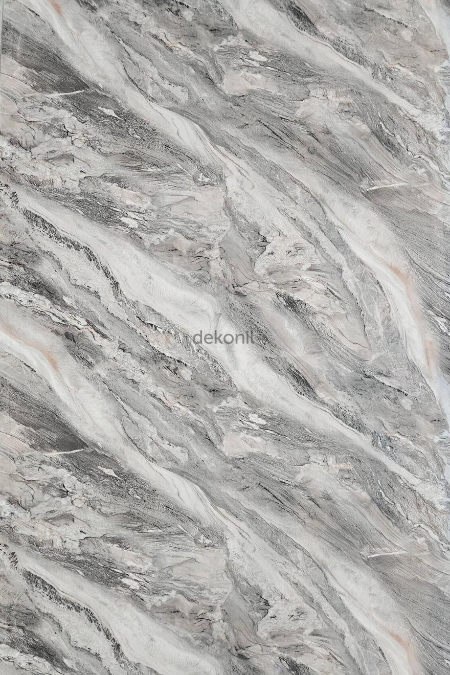 Grey White Marble Pattern PVC Wall Panel 122*244cm