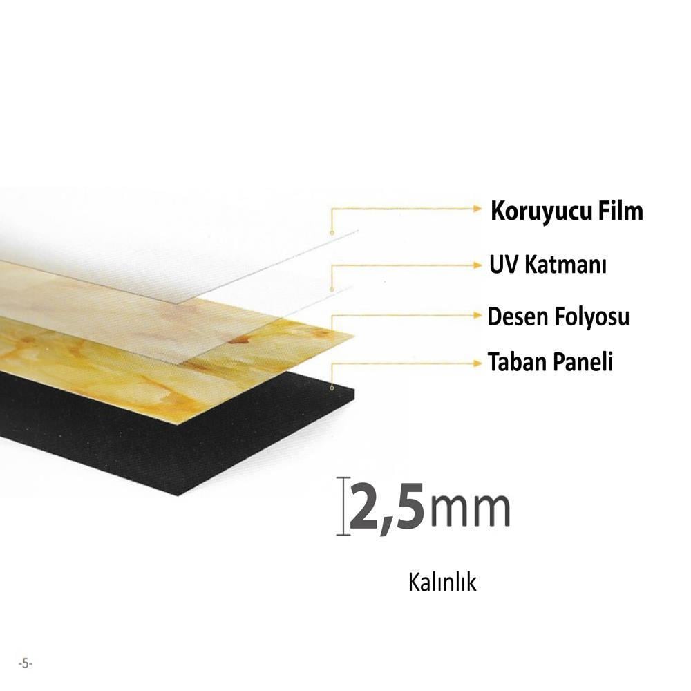 Grey White Mermer Desenli Pvc Duvar Paneli 122*244cm