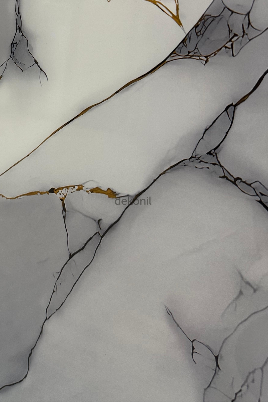 Gri Altın Mermer Desenli Pvc Duvar Paneli 122*244cm