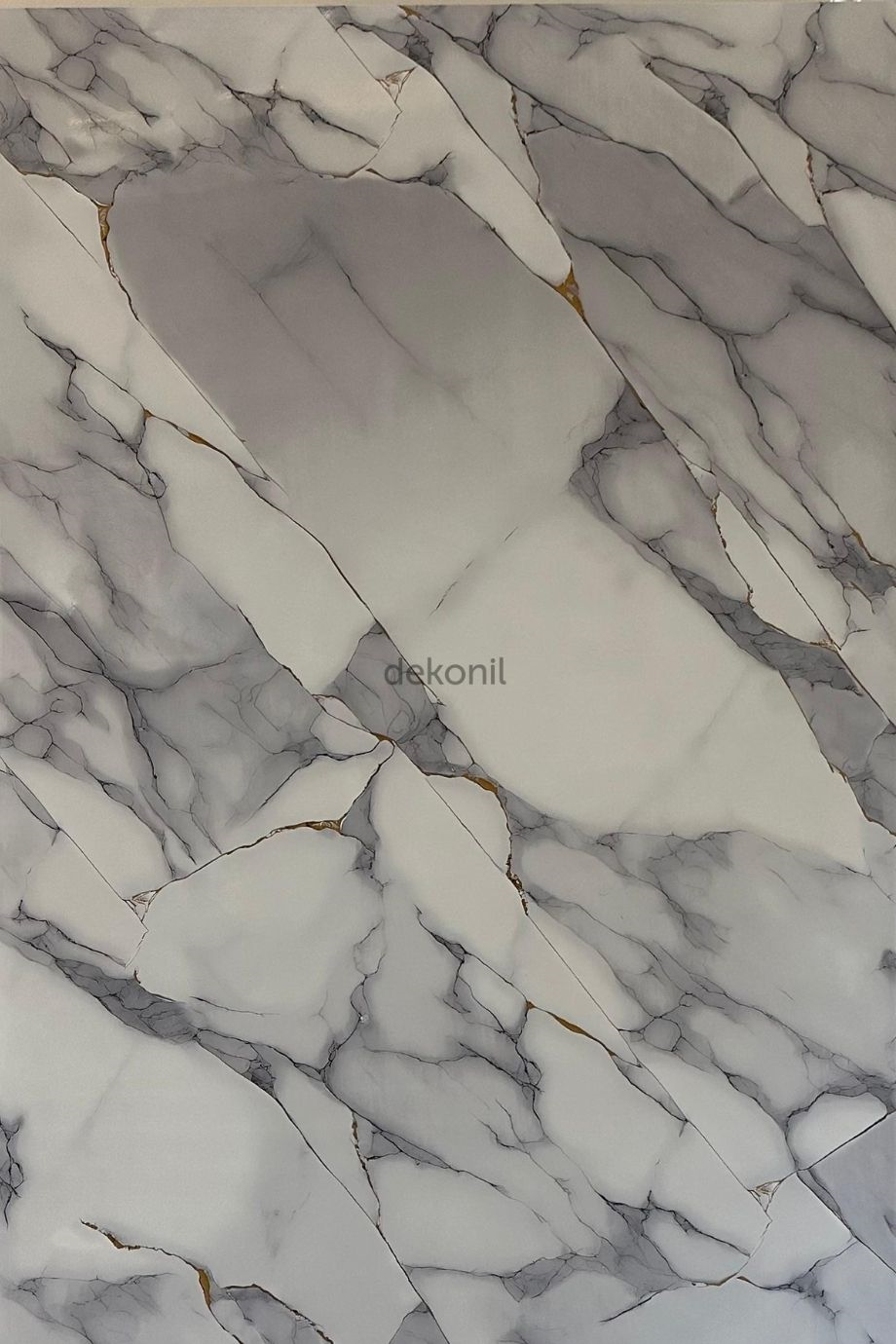 Gri Altın Mermer Desenli Pvc Duvar Paneli 122*244cm