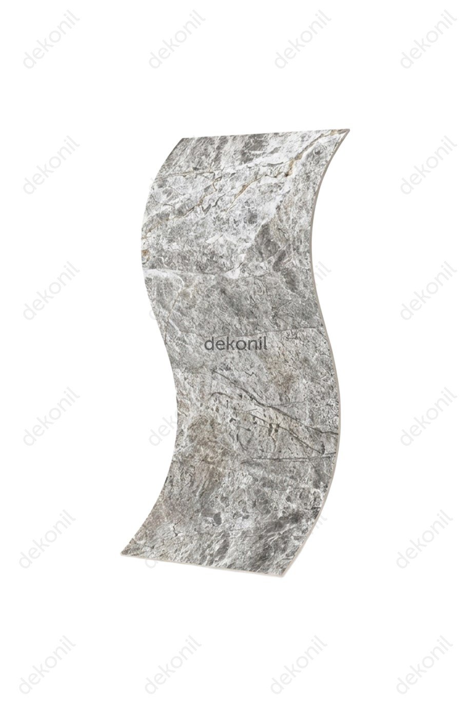 Gri Fosil Mermer Desenli Flex Stone İnce Esnek Doğal Taş Panel 50*100 cm