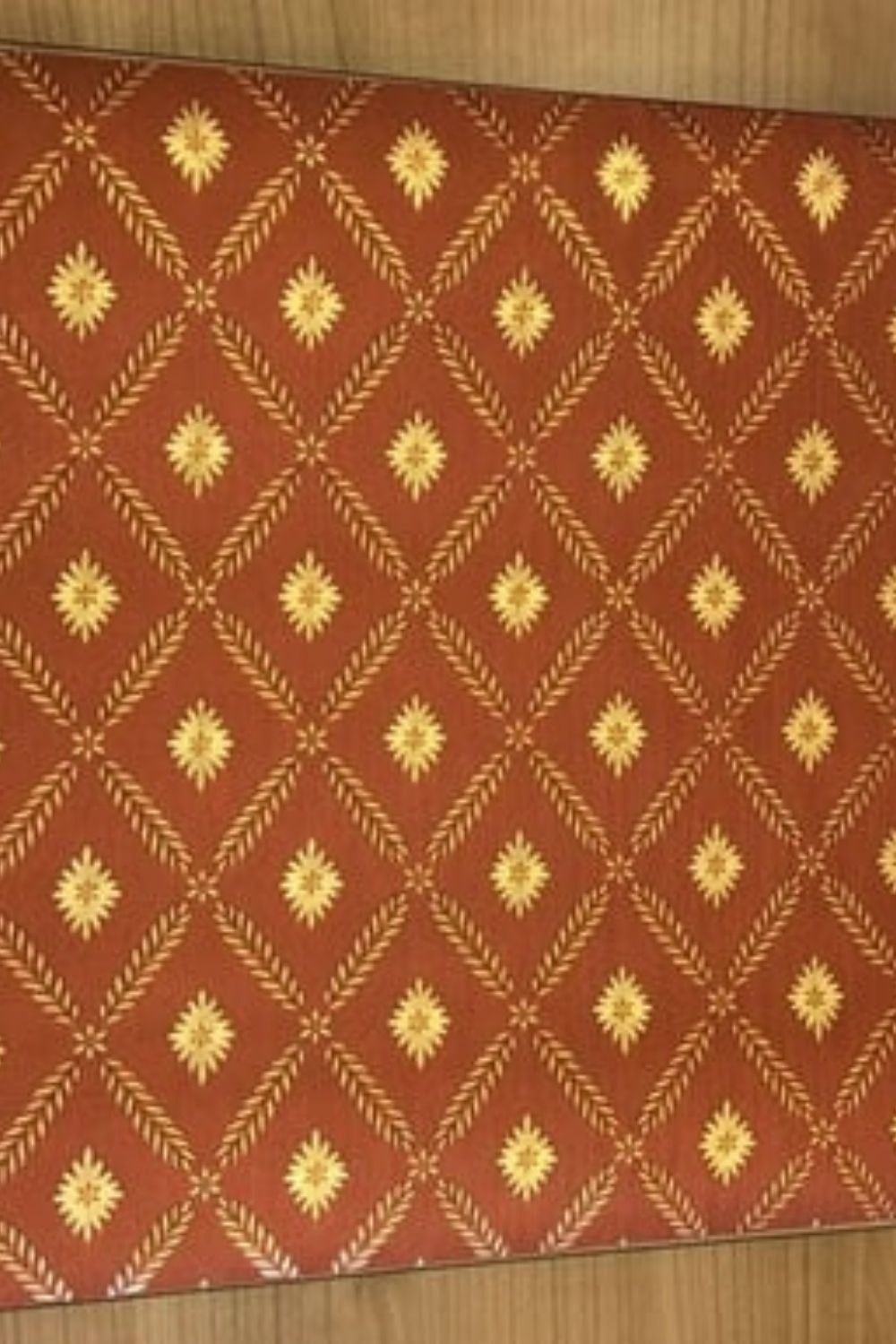 Gold Pink Flower Patterned Wallpaper D-97325
