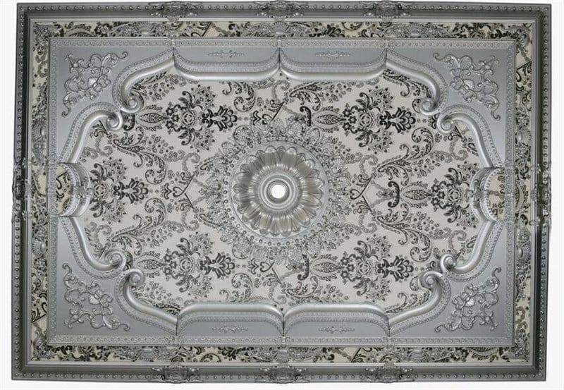 Gümüş Dikdörtgen Saray Tavan 140*200 cm | Dekonil