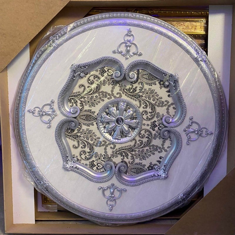 Gümüş Oval Saray Tavan 120cm l Dekonil Saray Tavan