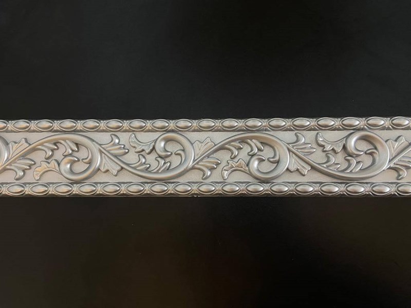 Gümüş Saray Tavan Bordür 8,5*102,5 cm, Saray Tavan Profilleri Çıta Bordür Süpürgelik Lambri Modelleri ve Fiyatları Patina, Eskitme, Altın, Gümüş