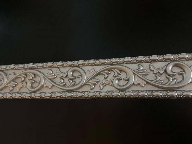 Gümüş Saray Tavan Bordür 8,5*102,5 cm, Saray Tavan Profilleri Çıta Bordür Süpürgelik Lambri Modelleri ve Fiyatları Patina, Eskitme, Altın, Gümüş