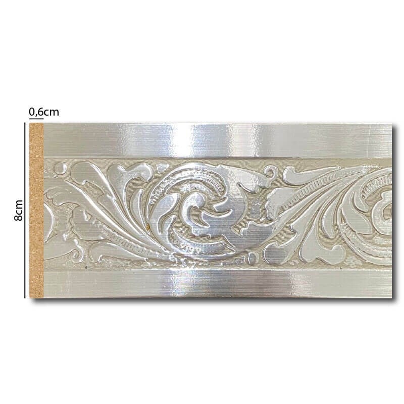 Gümüş Sarmaşık Bordür 8cm | Dekonil