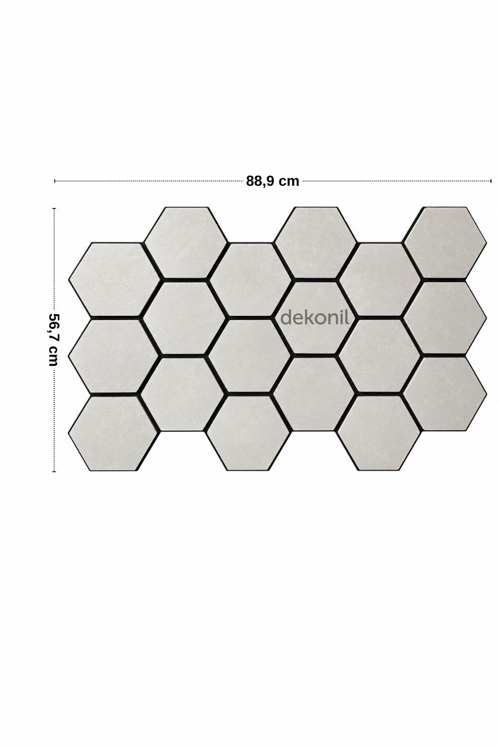 Hexagon Akustik Altıgen Anemon Duvar Paneli 89*57*1,6 cm