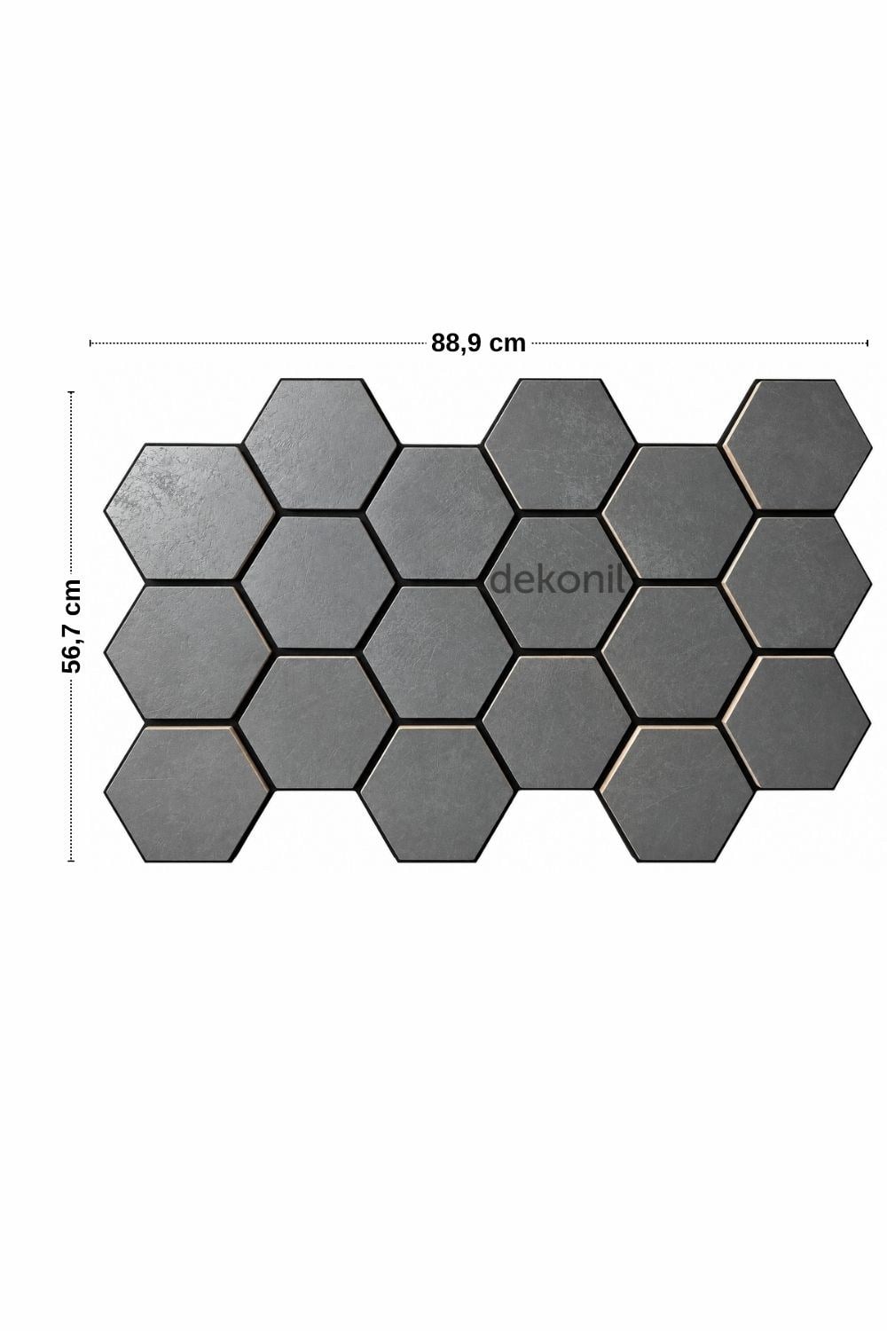 Hexagon Akustik Altıgen Deniz Kabuğu Duvar Paneli 89*57*1,6 cm