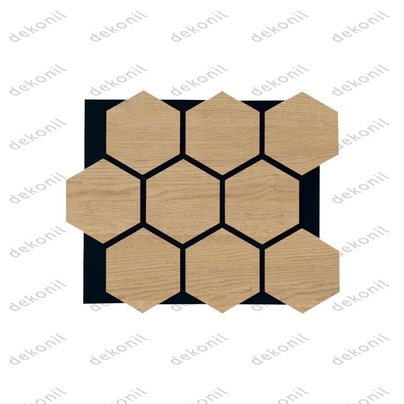 Hexagon Akustik Altıgen Karina Duvar Paneli