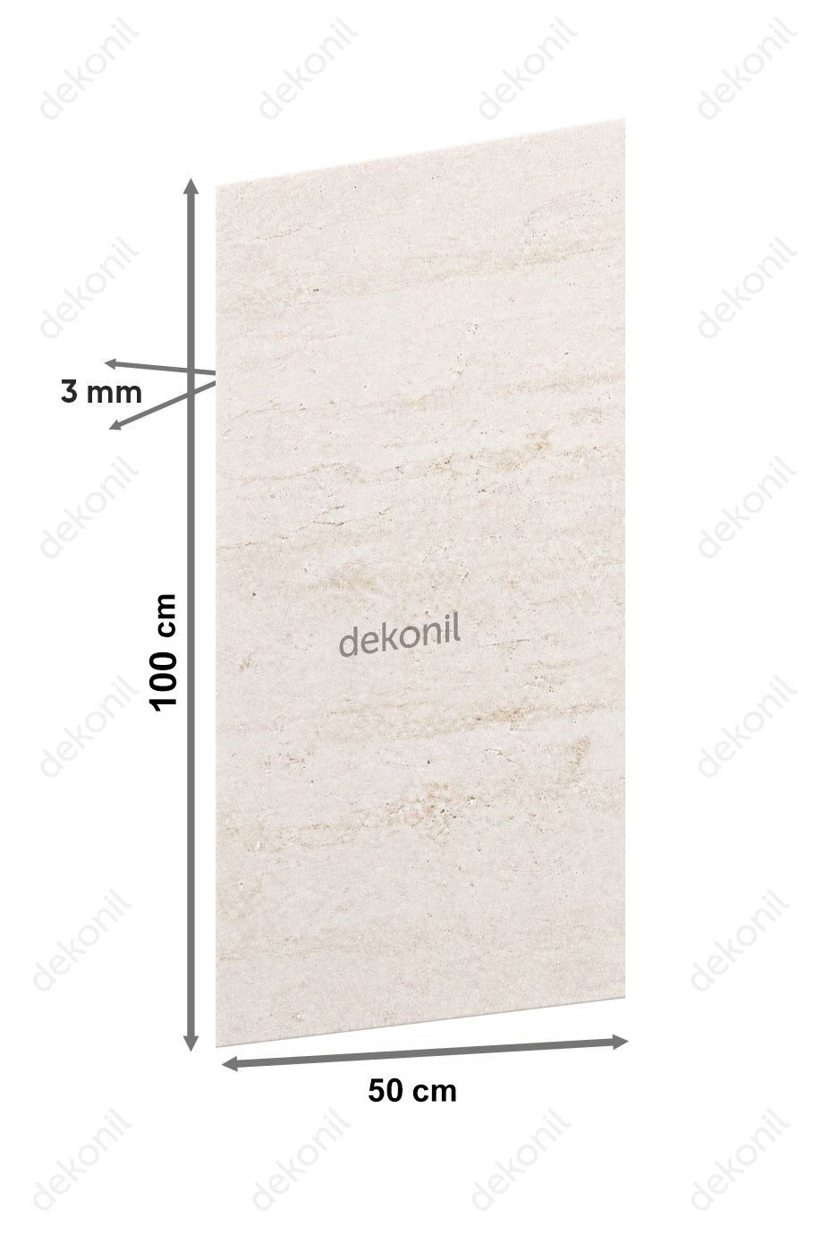İnci Traverten Desenli Flex Stone İnce Esnek Doğal Taş Panel 50*100 cm