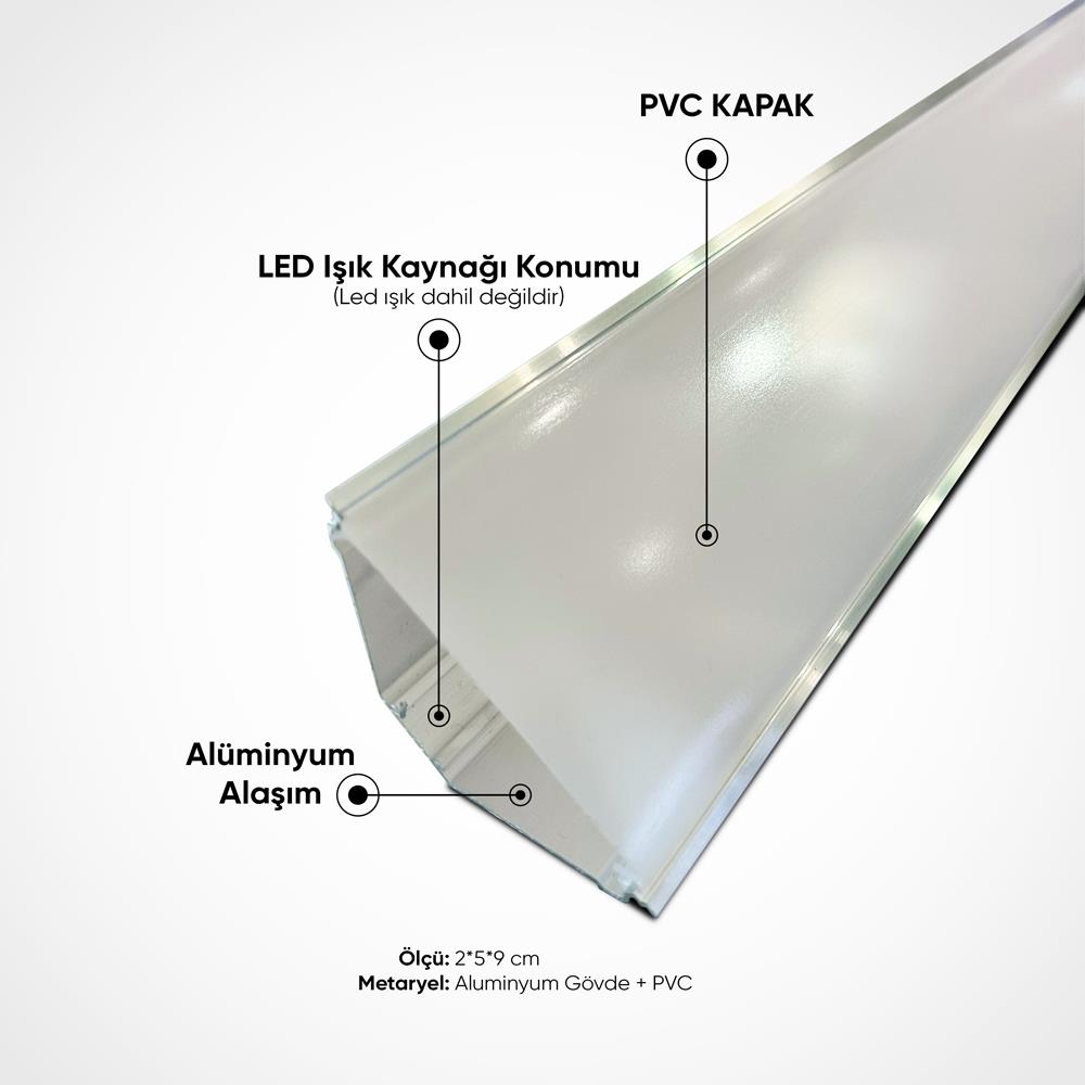 Işıklı Kartonpiyer Alüminyum Profil LED Kanalı
